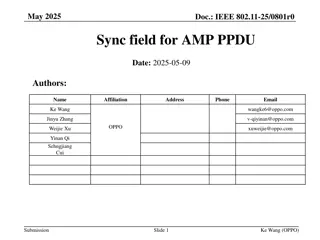 IEEE 802.11-25/0801r0 Sync Field Optimization Proposal