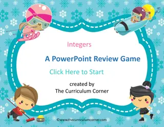 Engaging Integers PowerPoint Review Game