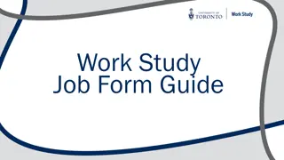 Guide to Work Study Job Forms & Opportunities at University of Toronto