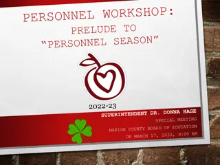 Marion County Schools Personnel and Budget Overview