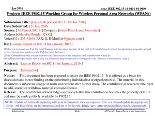IEEE 802.11 Liaison Report January 2016 Updates