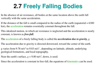 Physics of Falling Bodies and Motion Analysis