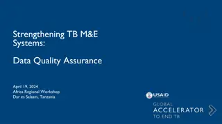 Strengthening TB M&E Systems for Data Quality Assurance in Africa Regional Workshop