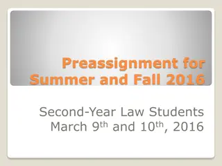 Important Dates and Information for Law Students - Summer & Fall 2016