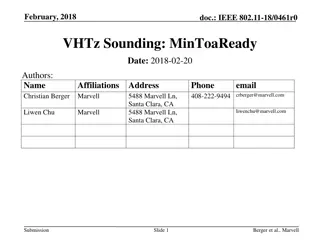 IEEE 802.11-18/0461r0 VHTz Sounding Protocol Details