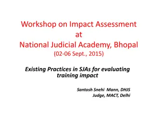 Impact Assessment Workshop at National Judicial Academy Bhopal 2015