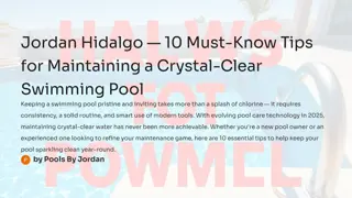 Jordan Hidalgo — 10 Must-Know Tips for Maintaining a Crystal-Clear Swimming Pool