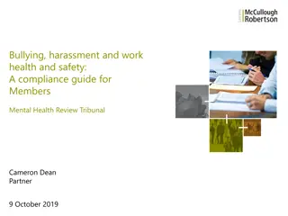 Workplace Bullying and Harassment Compliance Guide for Mental Health Tribunal Members