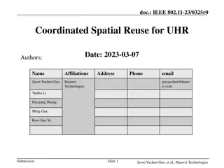 Coordinated Spatial Reuse for UHR in IEEE 802.11-23