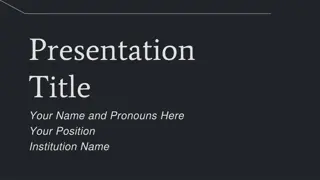 Crafting a Impactful Presentation: Your Name and Position