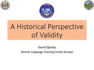 Understanding Validity in Historical Perspective: Marshall Center