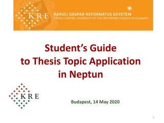 Complete Guide to Choosing a Thesis Topic in NEPTUN Budapest
