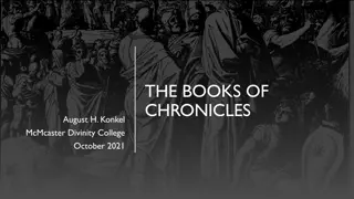 Reigns of Jehoram and Ahaziah in The Books of Chronicles