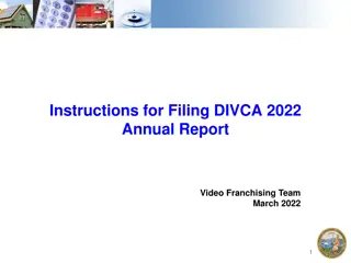Filing DIVCA 2022 Annual Report Guidelines for Franchise Holders