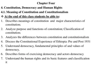 Understanding Constitution, Democracy, and Human Rights