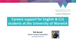 Career Support and Guidance at University of Warwick: English & CLS Students
