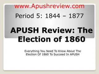 Election of 1860 Outcome and Impact on Civil War