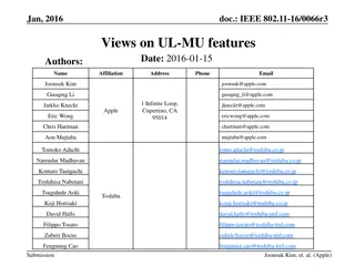 Insights on IEEE 802.11-16/0066r3 UL-MU Features