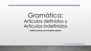 Mastering Definite and Indefinite Articles in Spanish