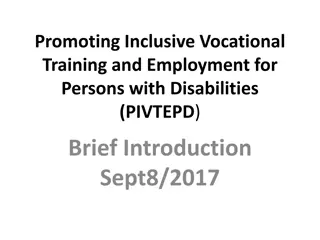 Promoting Inclusive Vocational Training for Persons with Disabilities