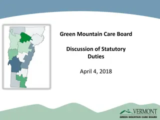 Understanding the Green Mountain Care Board: Statutory Duties and Framework