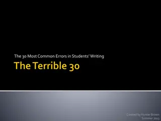 Common Writing Errors and How to Avoid Them