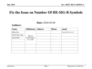 IEEE 802.11-18/0541.r1 Issue Resolution Proposal