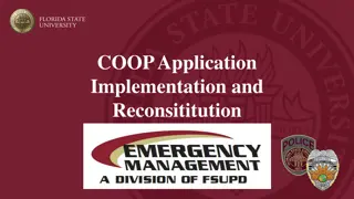 COOP Application Implementation and Reconstitution Guidelines