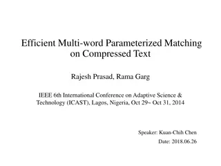 Efficient Multi-word Parameterized Matching on Compressed Text