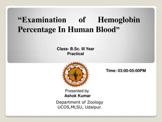 Hemoglobin Examination and Estimation Methods in Human Blood