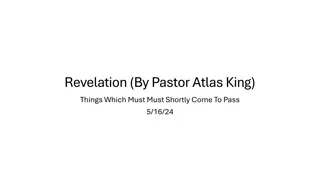Revelation by Pastor Atlas King: Unveiling God's Truths