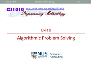 Algorithmic Problem Solving with Aaron Tan at NUS