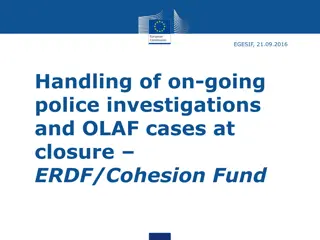 Handling of Ongoing Police Investigations and OLAF Cases in ERDF/Cohesion Fund Closure