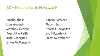 Excellence in Homework Achievements by Students