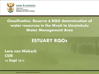 Determination of Water Resources in Mvoti to Umzimkulu: RQOs and Water Classes