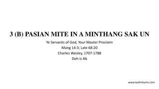 Beautiful Hymns in Tedim Language