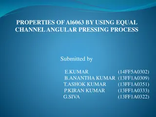 Understanding Al6063 Properties through Equal Channel Angular Pressing