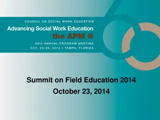 Developing Excellence in Field Education: Embracing Signature Pedagogy