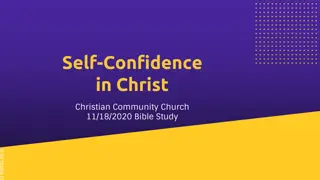 Developing Self-Confidence in Christ Through Faith and Friendship