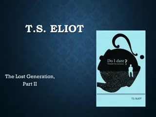 T.S. Eliot and the Lost Generation: Biography and Poetry Analysis