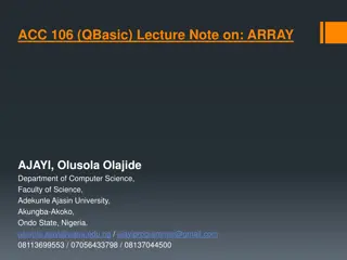 Understanding Arrays in QBasic Programming