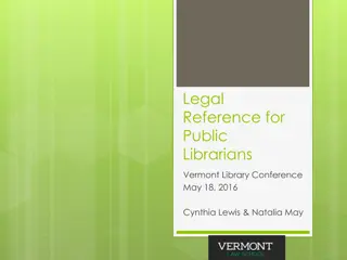 Legal Resources and Research Tools for Vermont Librarians