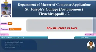 Understanding Java Constructors: Types, Rules & Examples