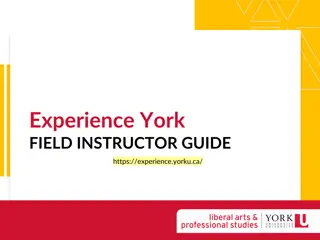 Field Instructor Guide for Experience York Student Contracts