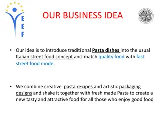 Innovative Pasta Street Food Concept with Quality and Creativity