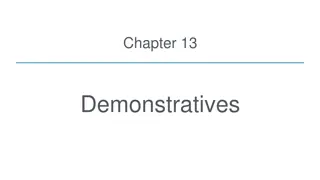 Mastering Demonstratives in Chapter 13 with Parsing and Translation