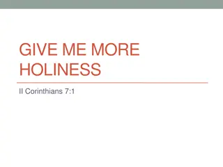 Understanding Holiness According to II Corinthians 7:1