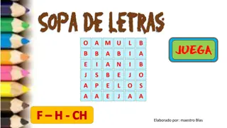 Sopa de Letras Elaborada por Maestro Blas