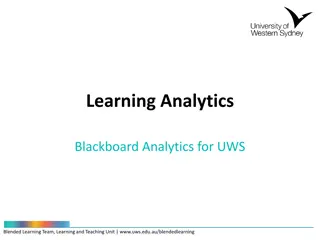 Enhancing Student Engagement and Performance with Blackboard Analytics at UWS
