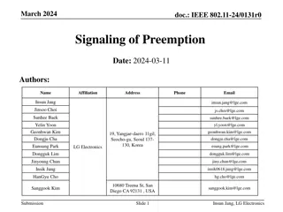 IEEE 802.11-24/0131r0 Signaling of Preemption Overview